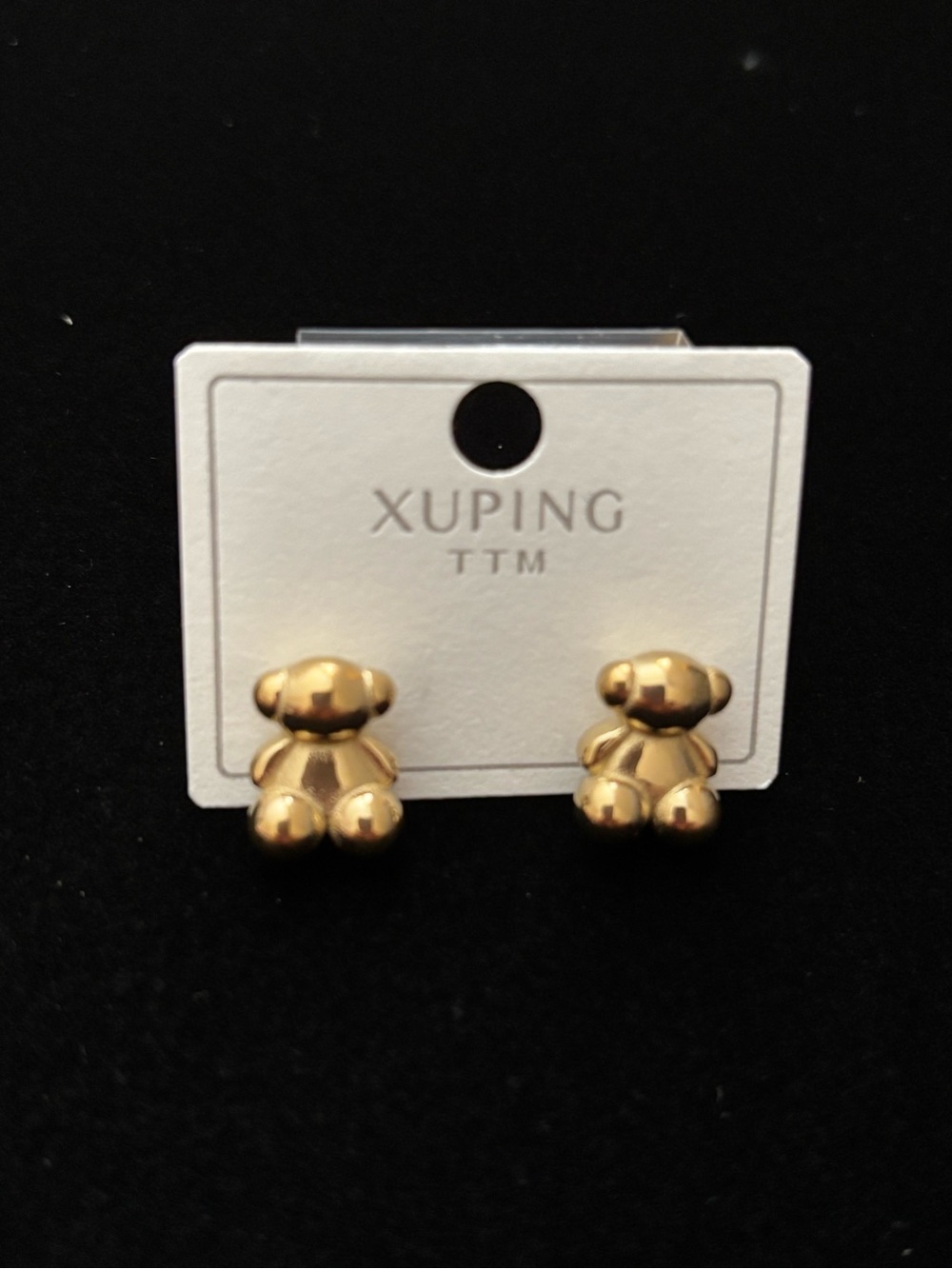 Stainless Steel Teddy Bear Earrings